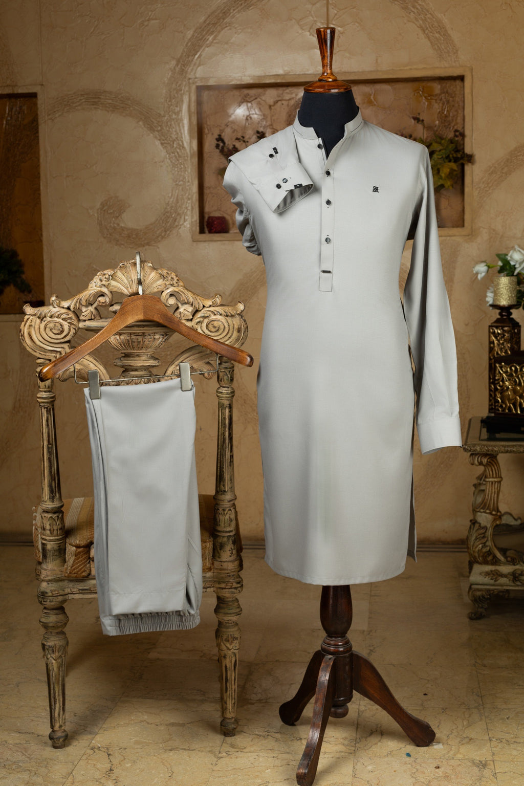 ASH GREY KURTA TROUSER