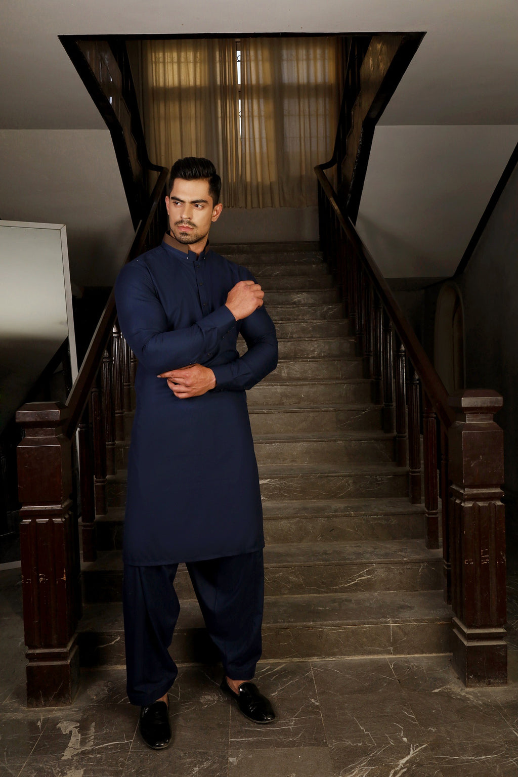 MID-NIGHT BLUE SHALWAR KAMEEZ