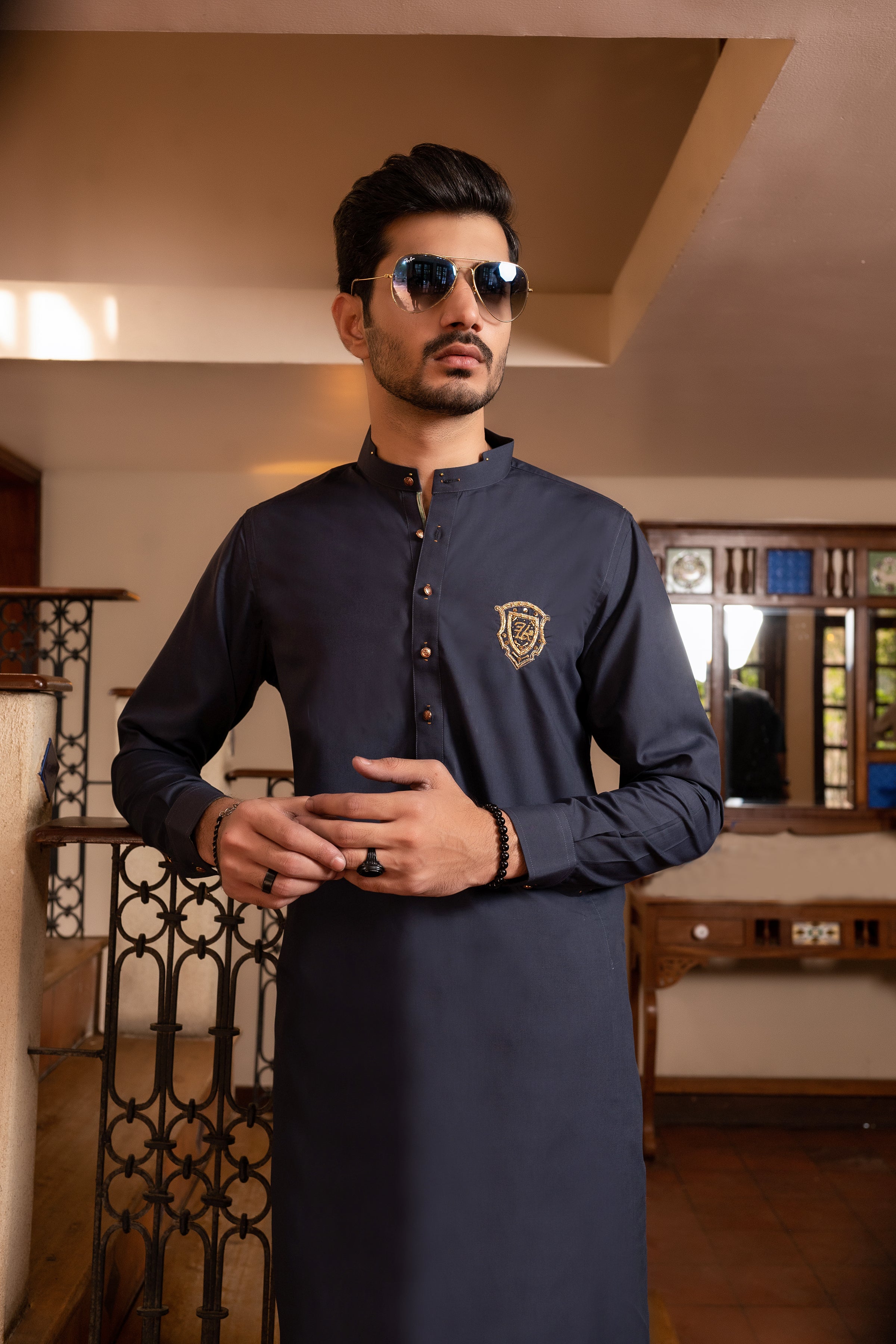 ASH BLUE KURTA TROUSER