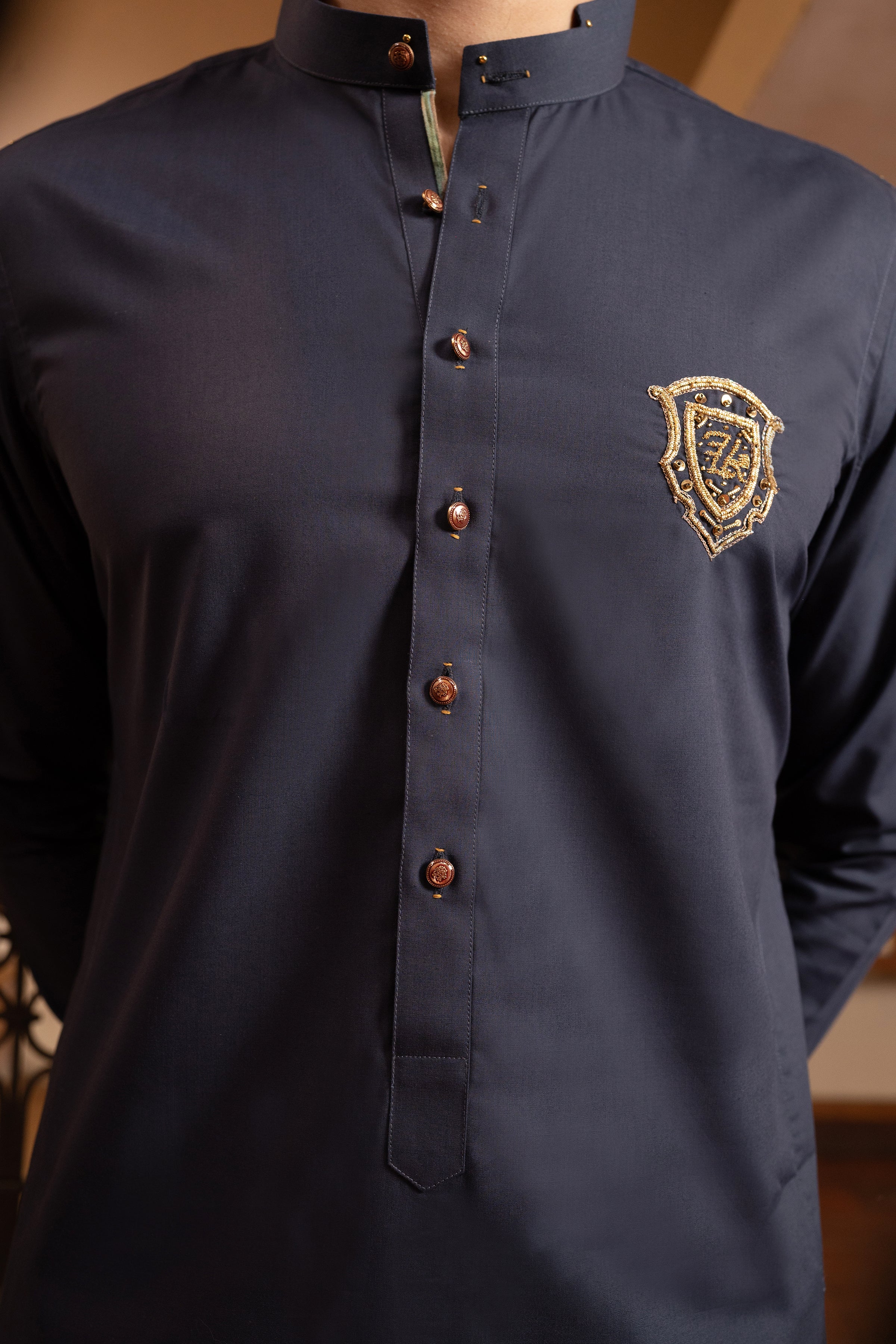 ASH BLUE KURTA TROUSER