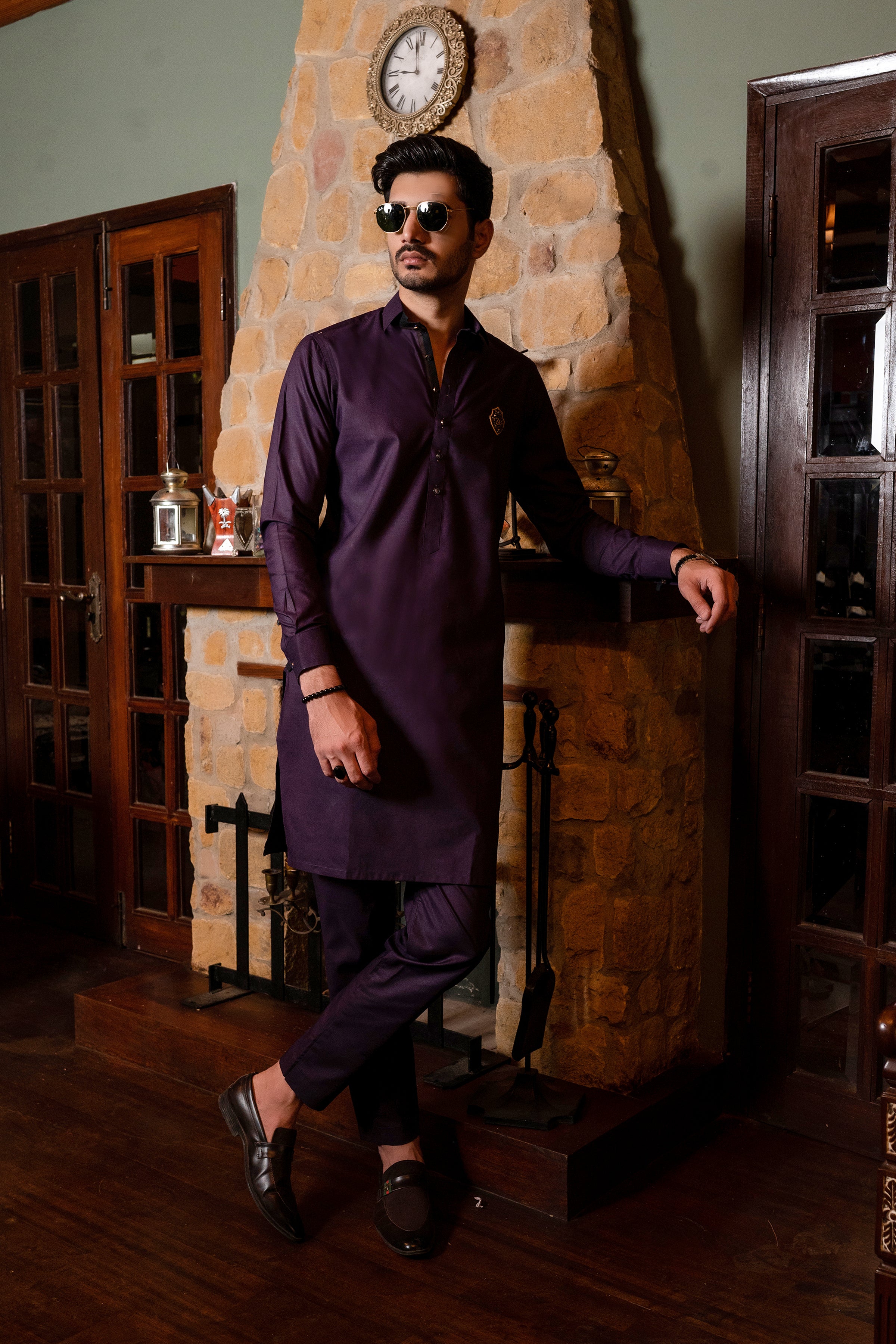 PURPLE CLASSIC KURTA TROUSER