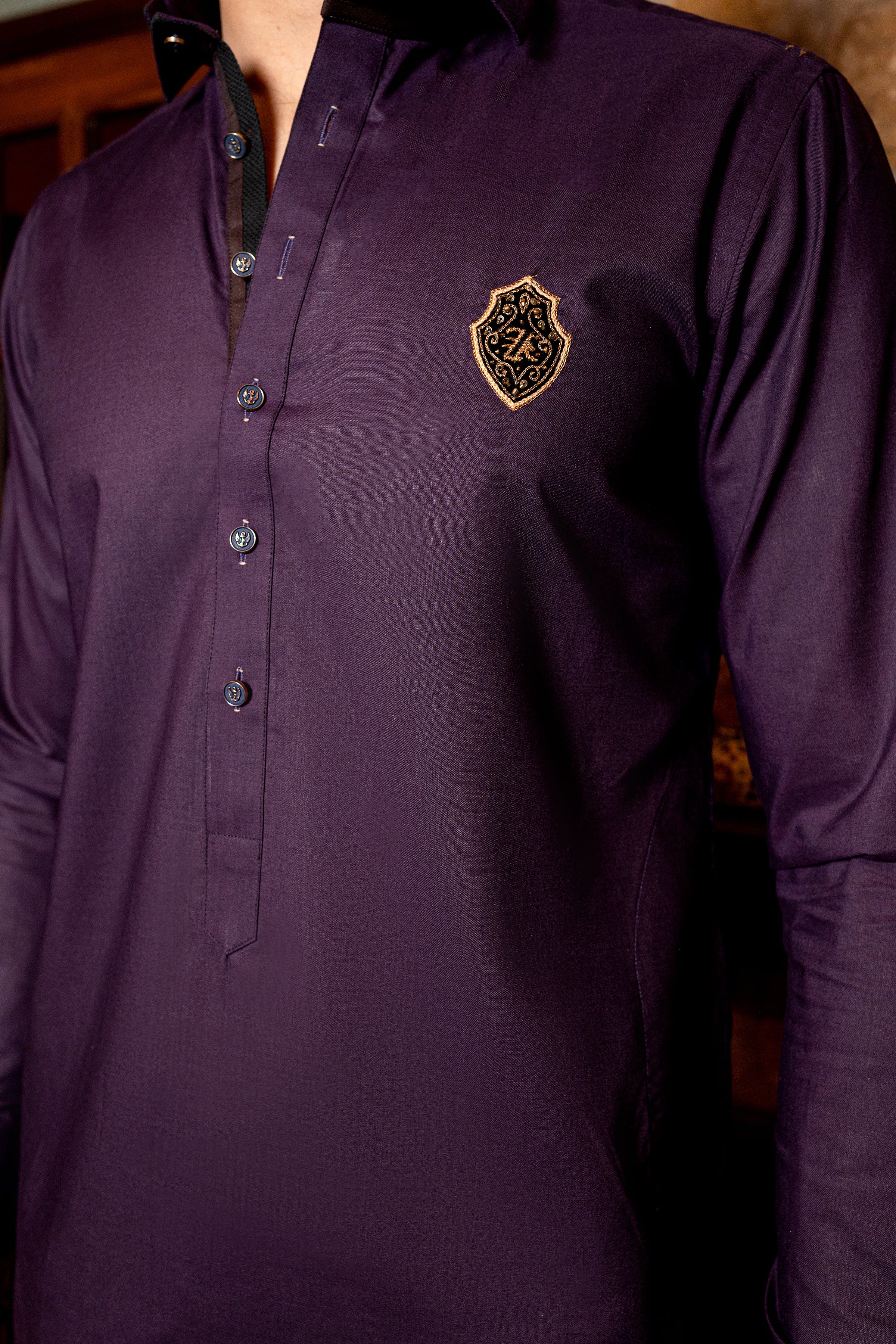 PURPLE CLASSIC KURTA TROUSER