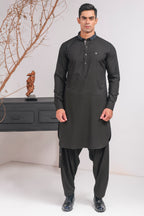 CHARCOAL GREY DUCK COLLAR SHALWAR KAMEEZ