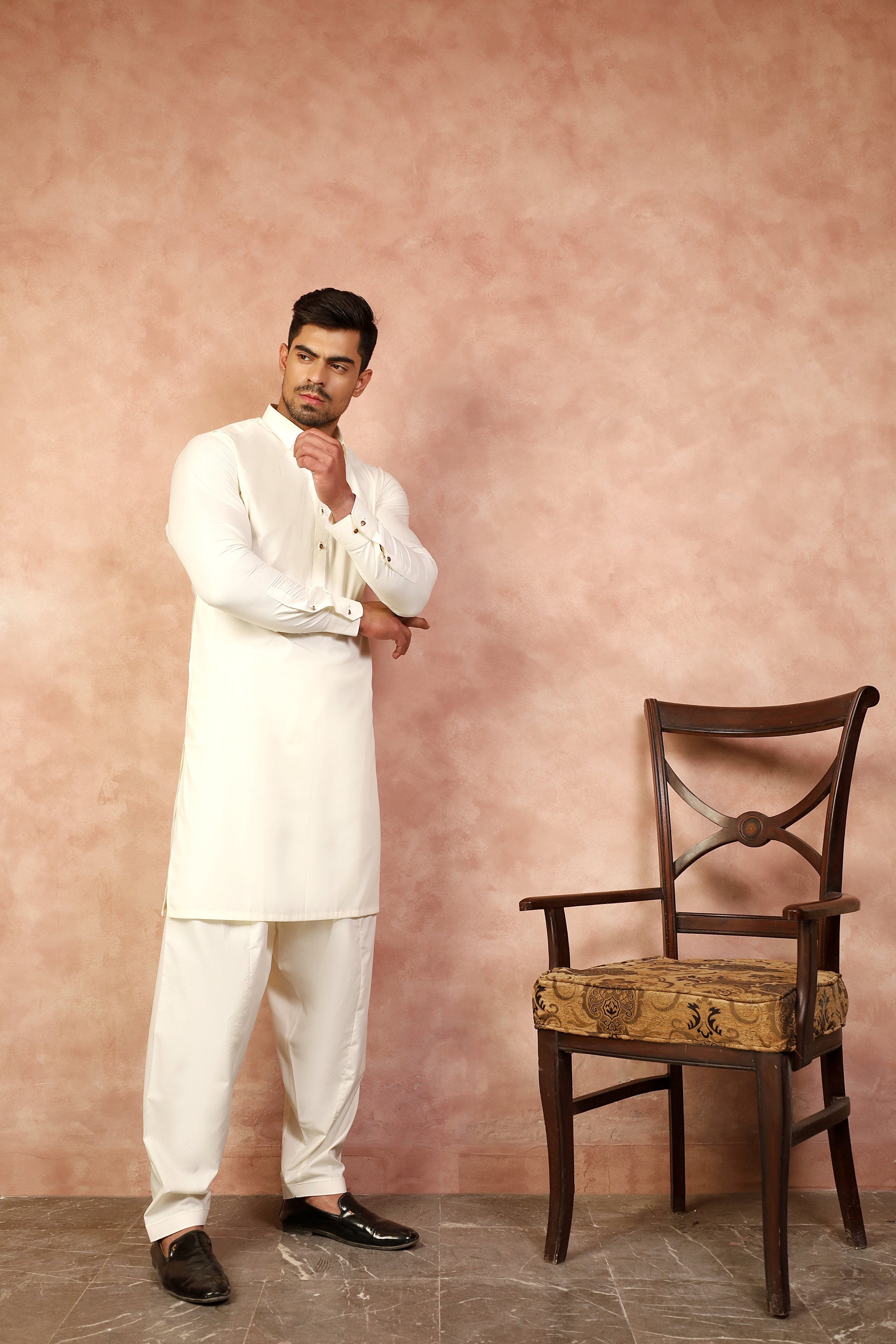 CREAM WHITE SHALWAR KAMEEZ