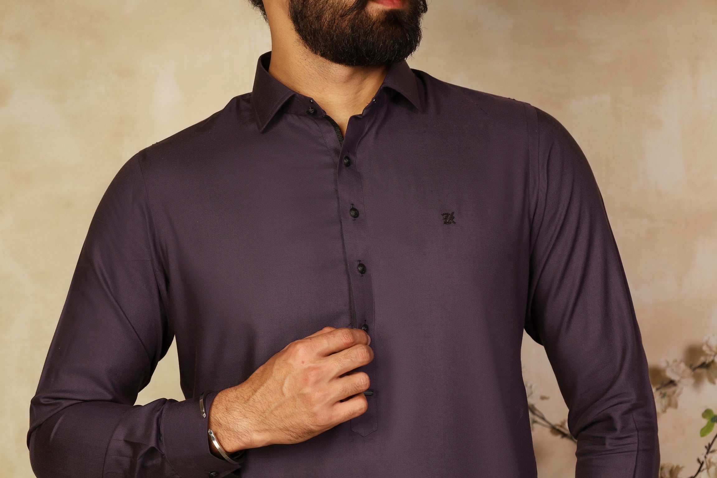 PURPLE TWILL SHALWAR KAMEEZ