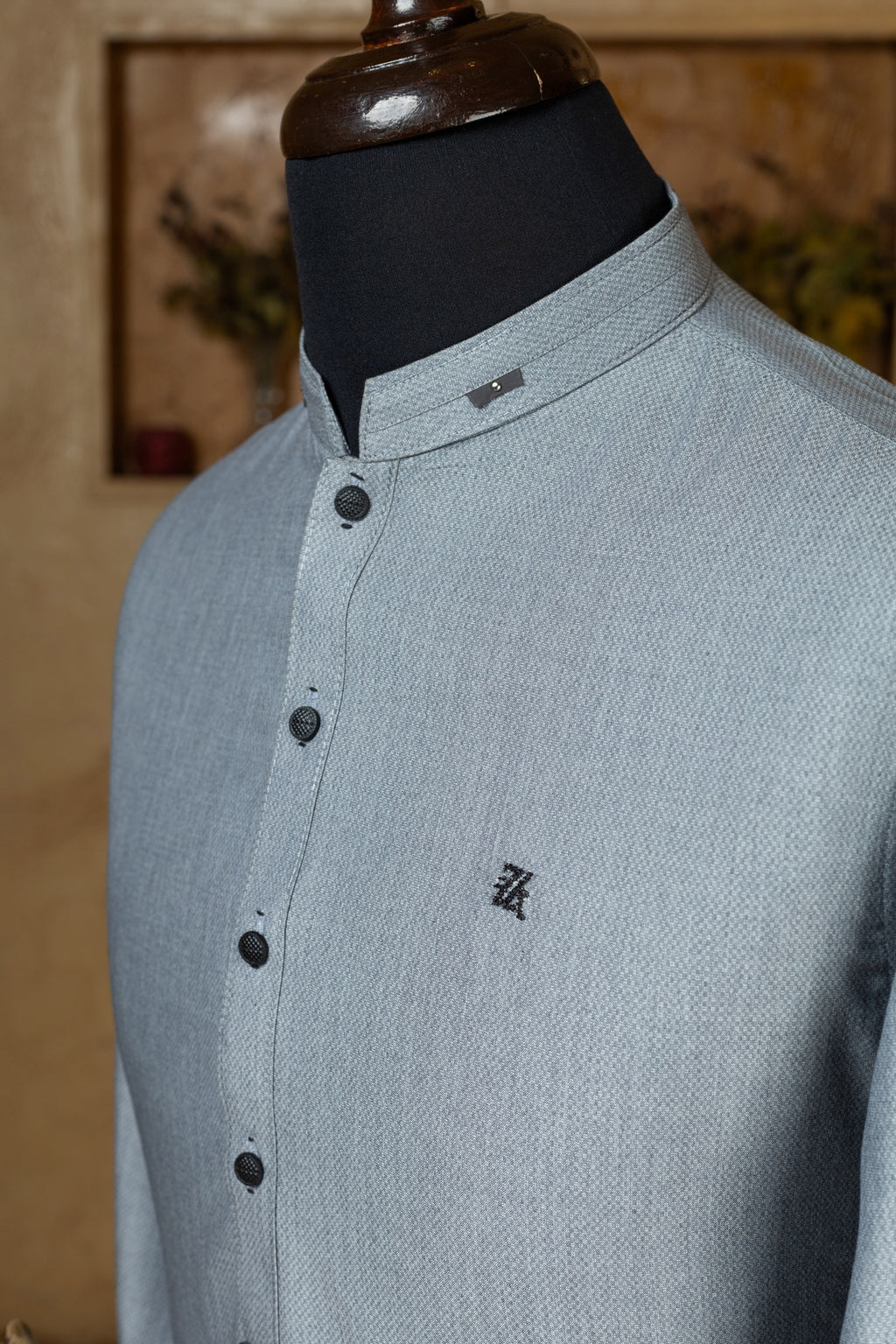 GREY DOBBY KURTA TROUSER