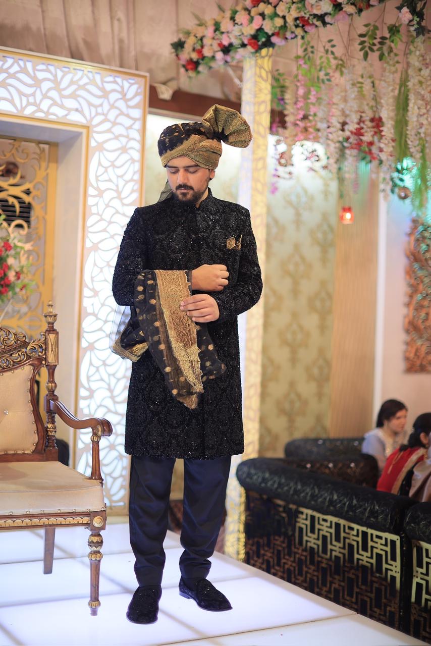 BLACK SHERWANI