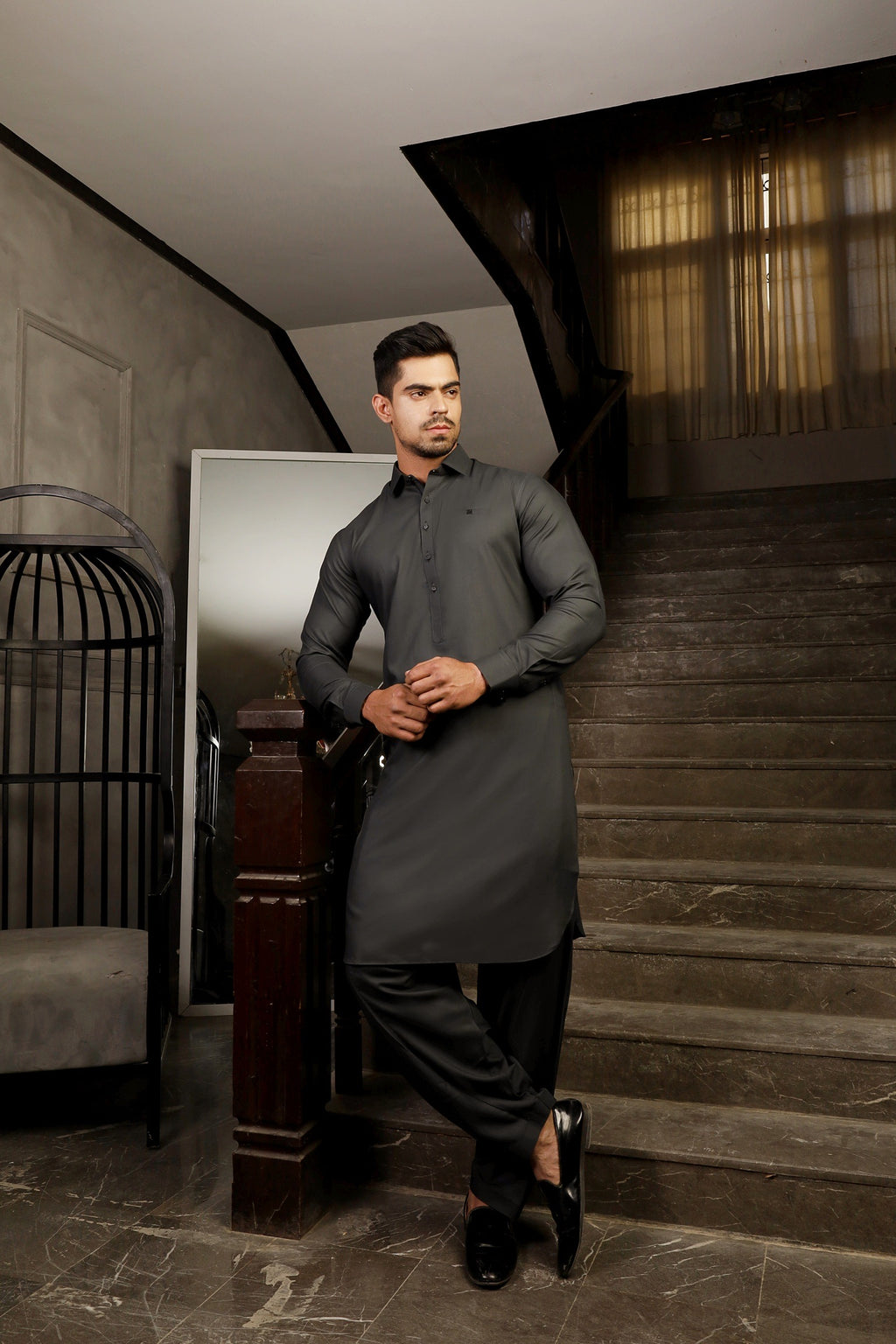 GREY SHALWAR KAMEEZ