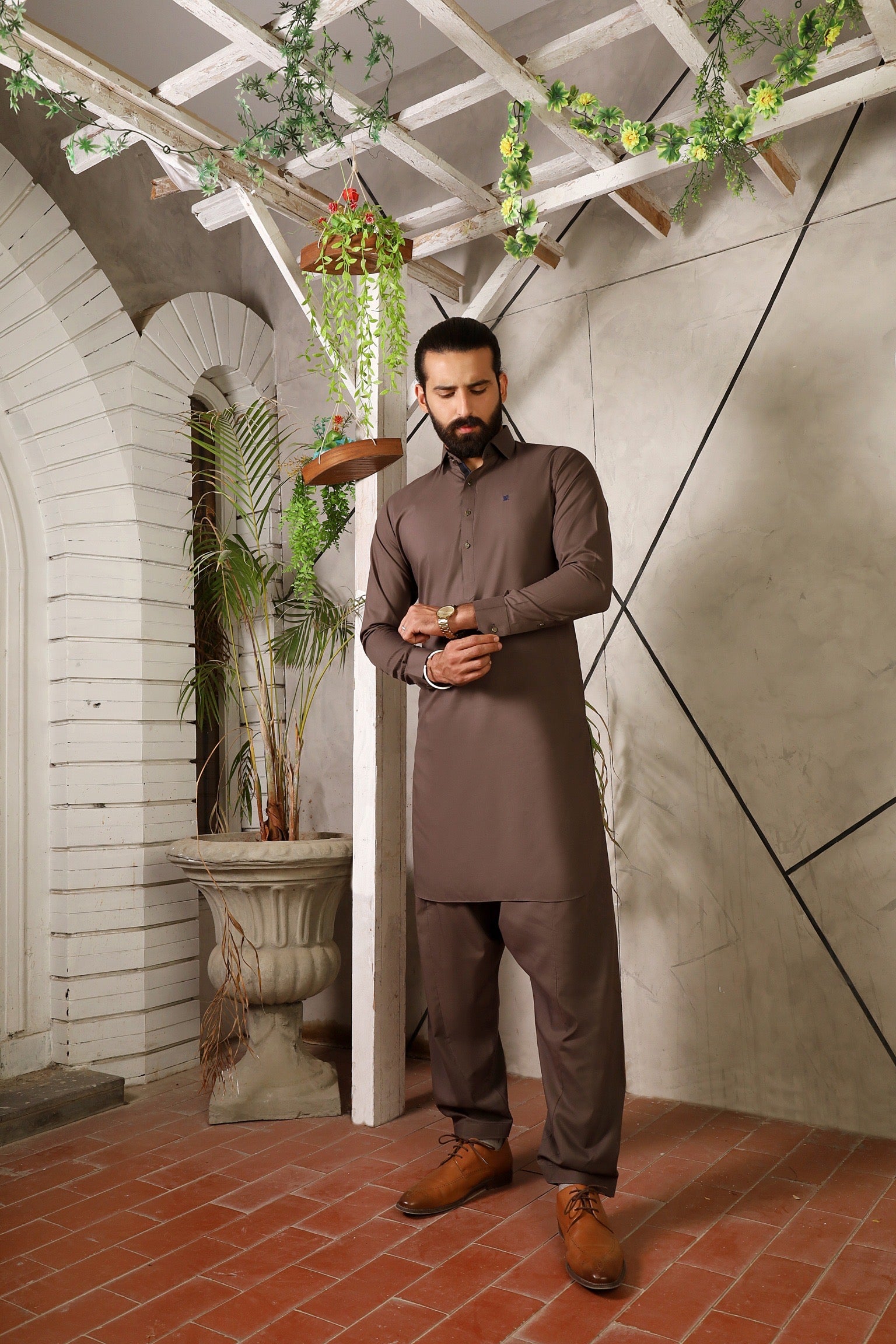 PEANUT BROWN SHALWAR KAMEEZ