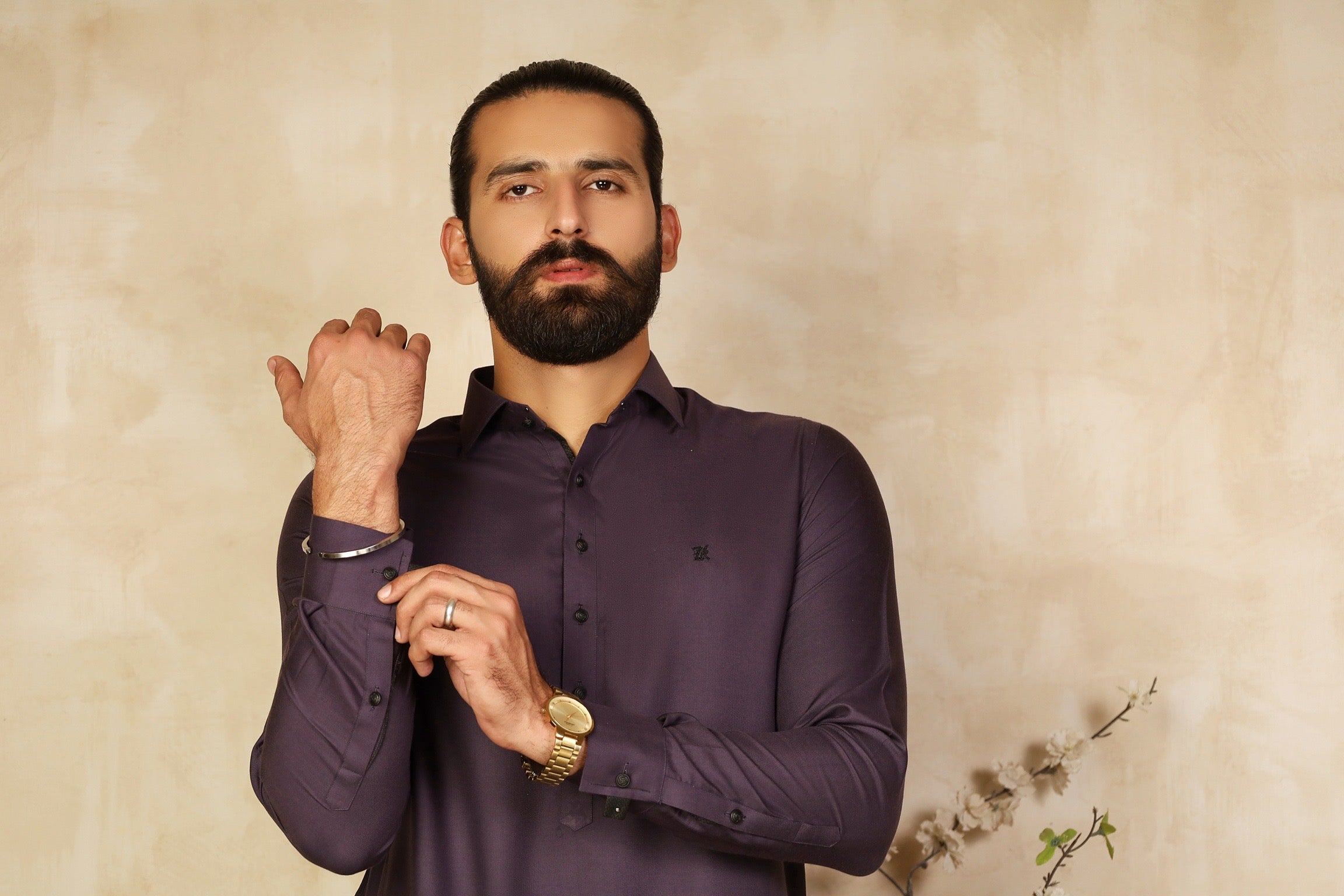 PURPLE TWILL SHALWAR KAMEEZ