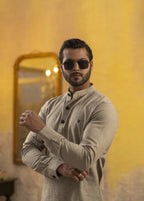 BEIGE COTTON KURTA