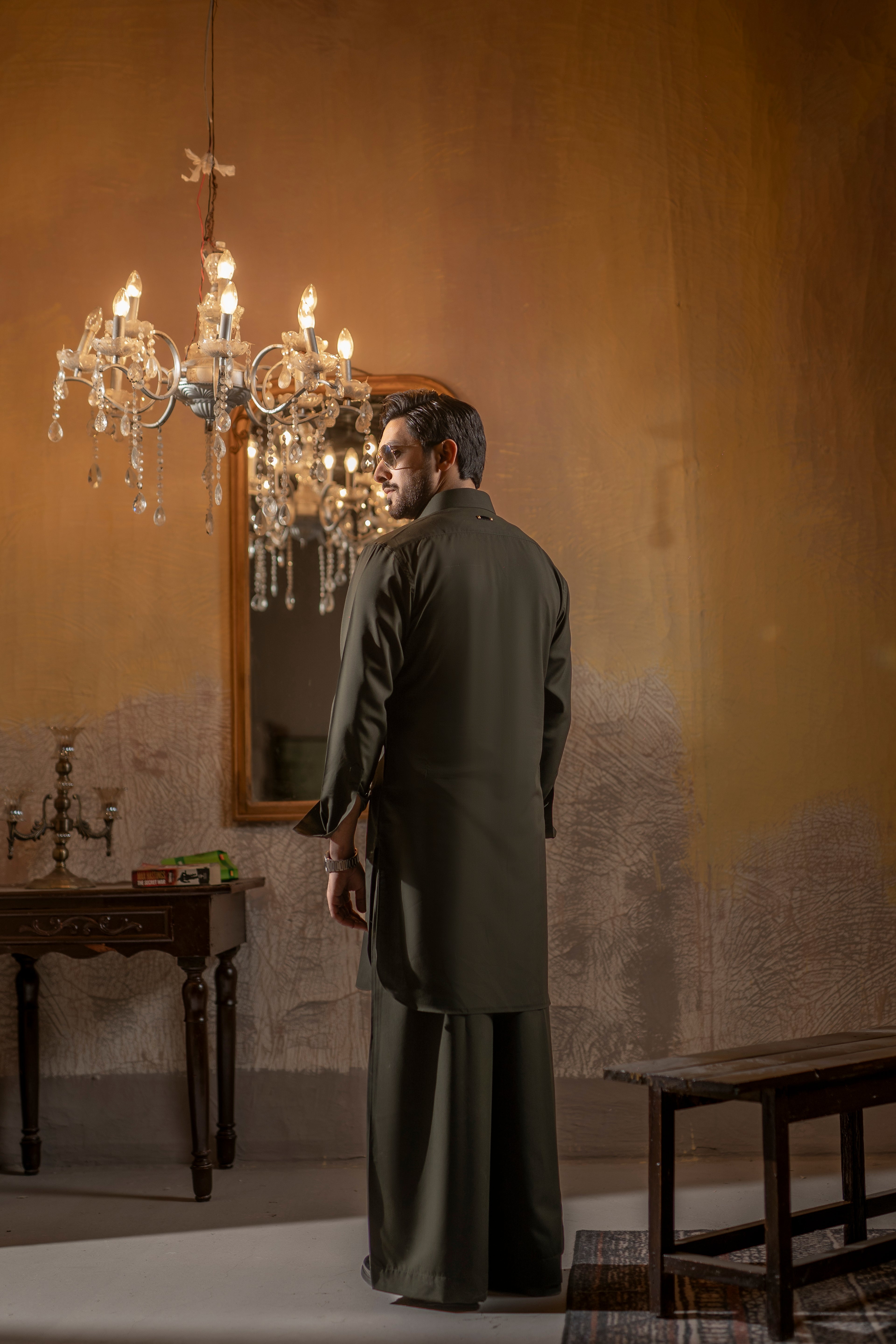 GREEN FARSHI SHALWAR KAMEEZ