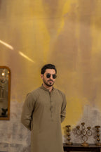 OLIVE BROWN KURTA TROUSER