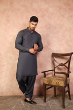 GREY METALIC SHALWAR KAMEEZ
