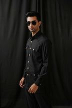BLACK SAFARI KURTA TROUSER