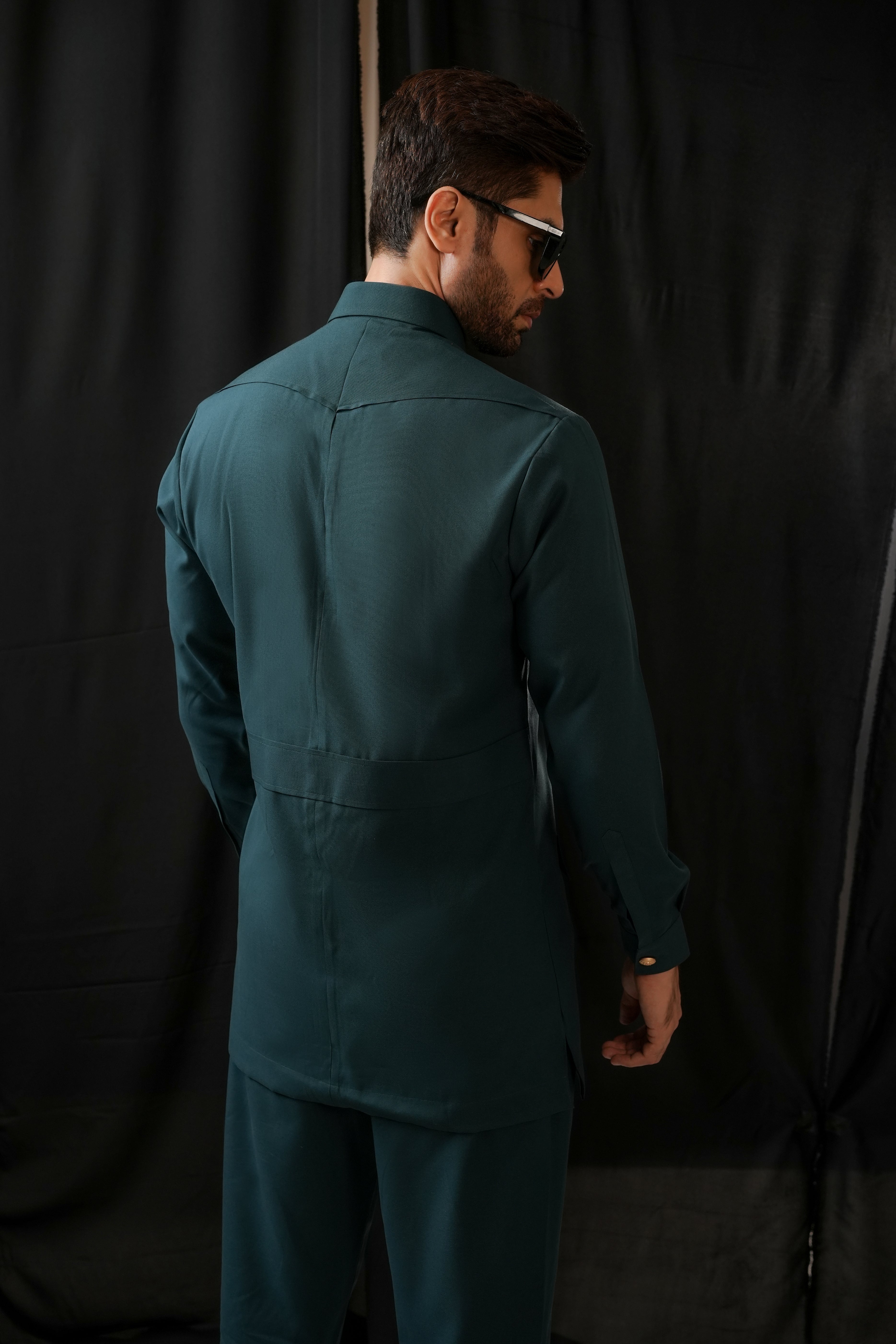 GREEN SAFARI KURTA TROUSER