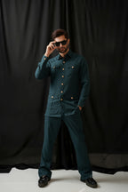 GREEN SAFARI KURTA TROUSER