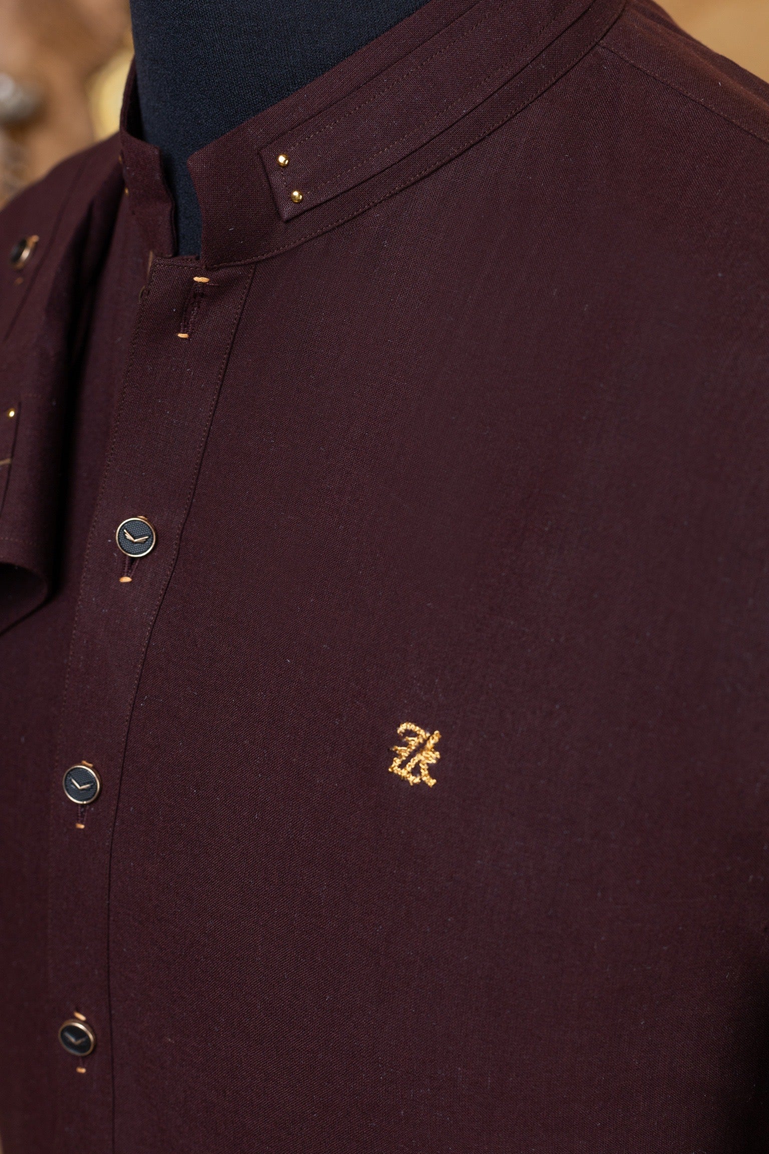 WOOD MAROON KURTA TROUSER