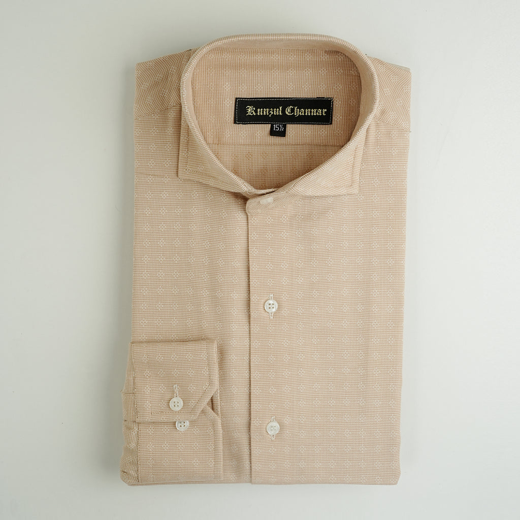 BEIGE JACQUARD SHIRT