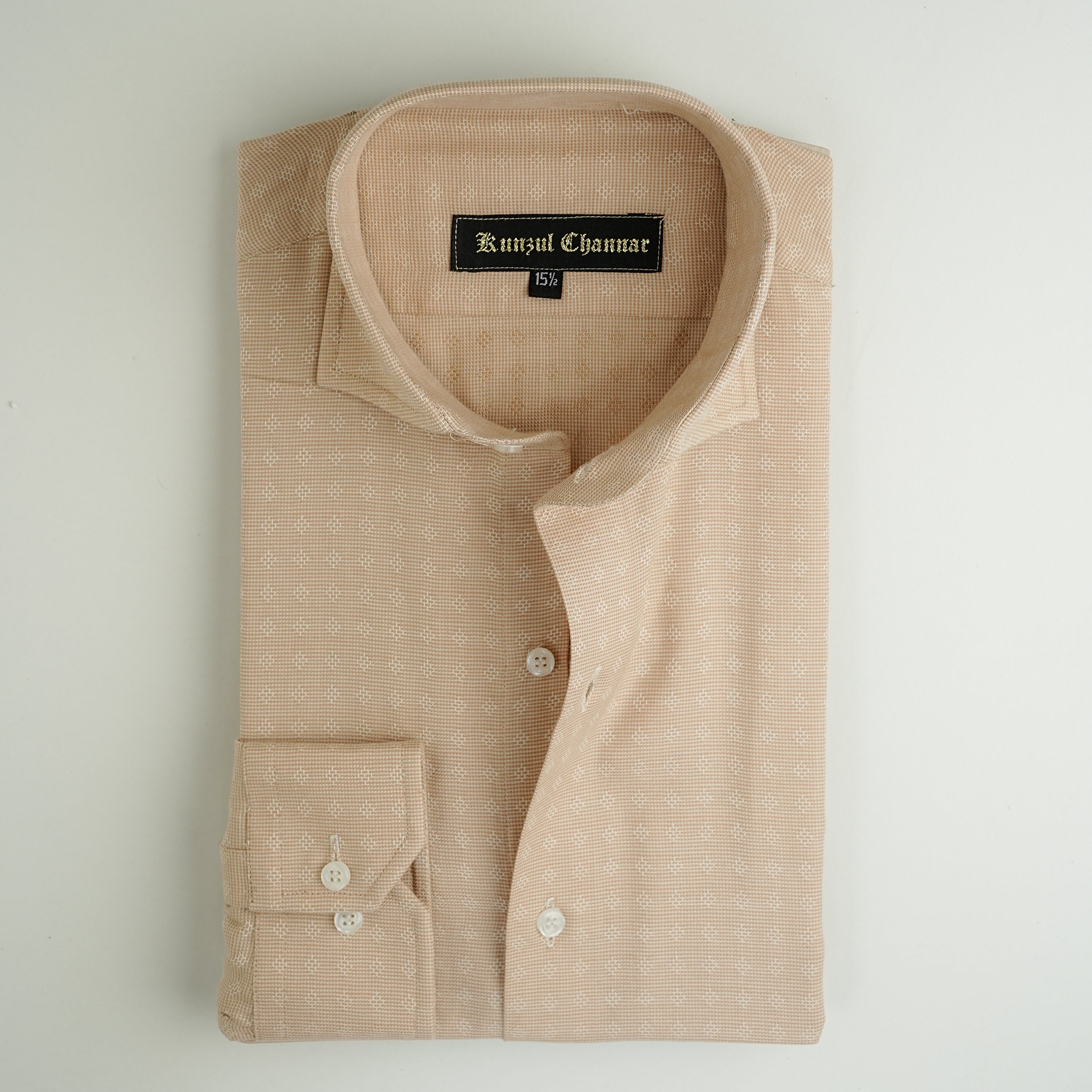 BEIGE JACQUARD SHIRT