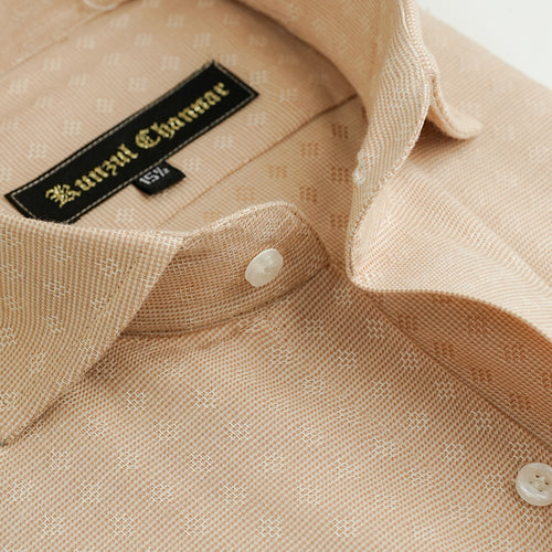 BEIGE JACQUARD SHIRT