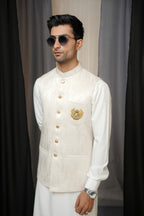 CREAM WHITE WAIST COAT
