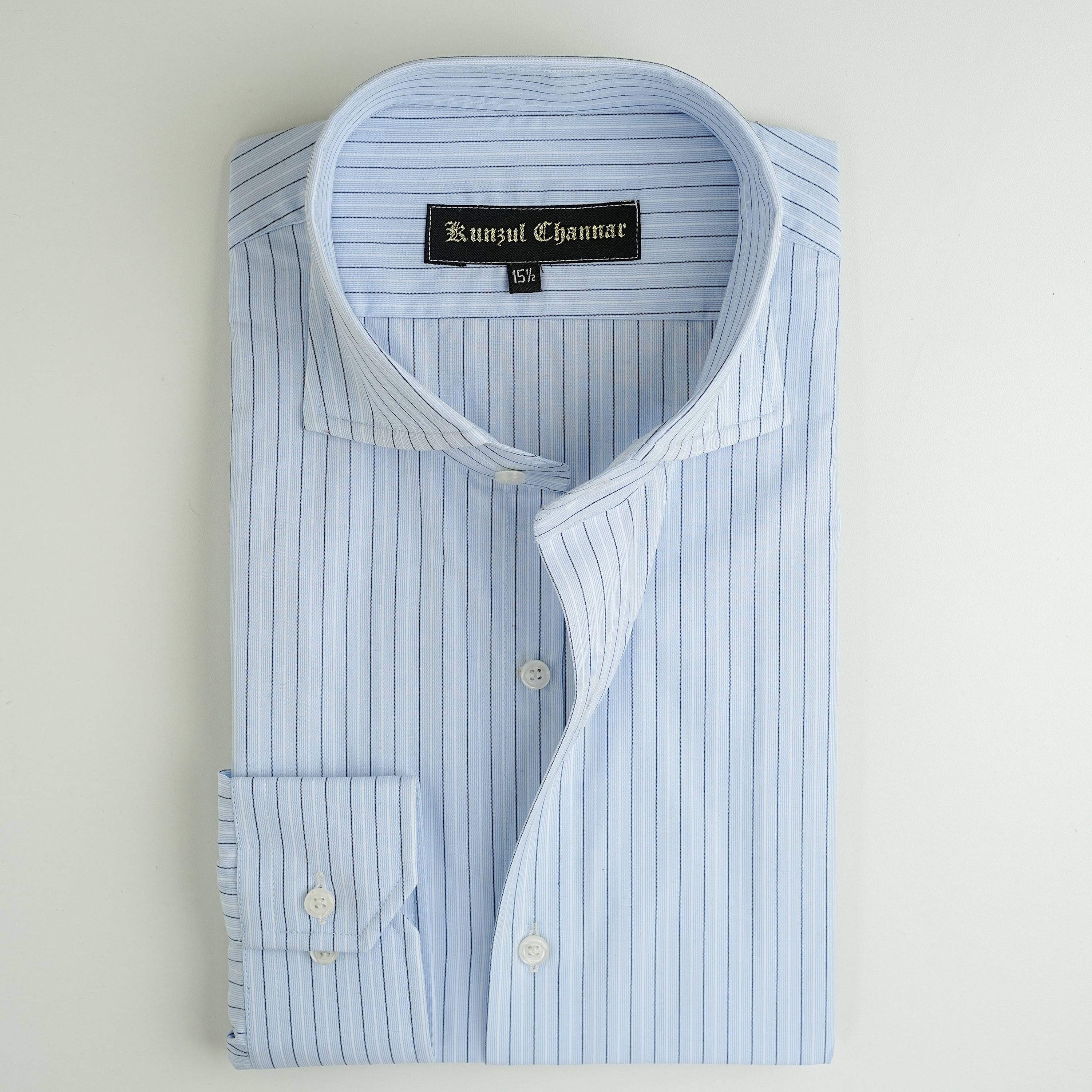 BLUE & WHITE STRIPED SHIRT