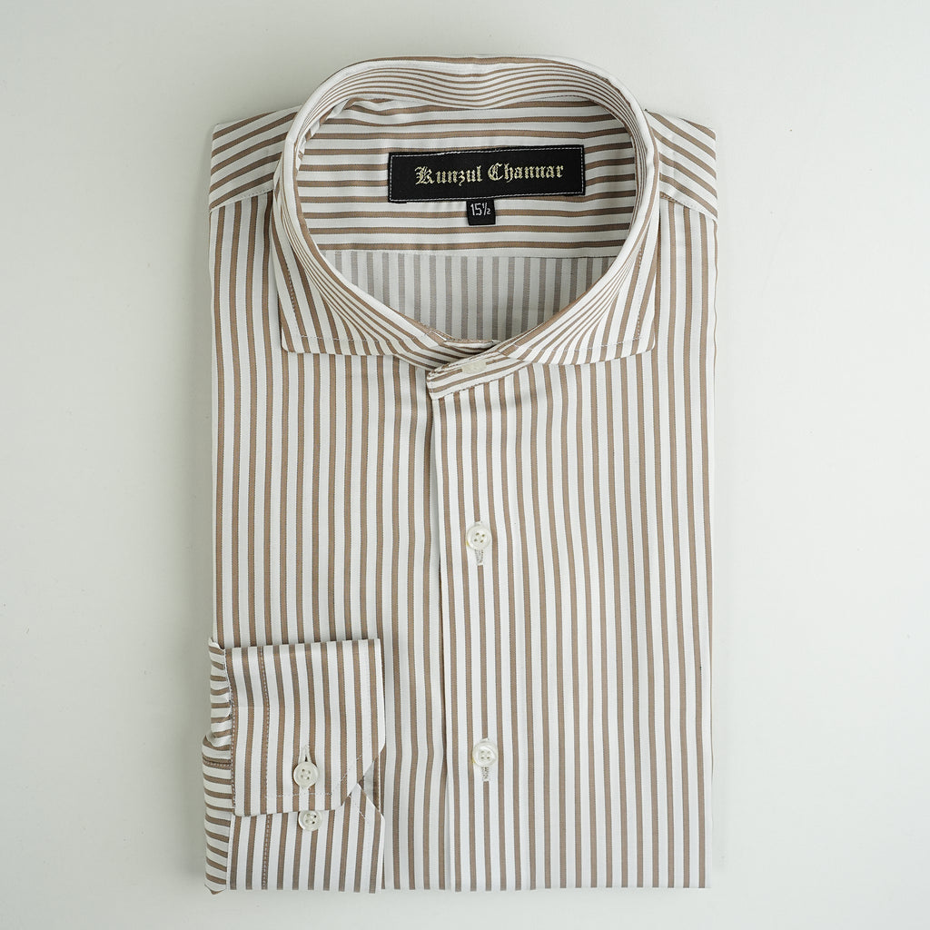 COFFEE STRIPED SHIRT