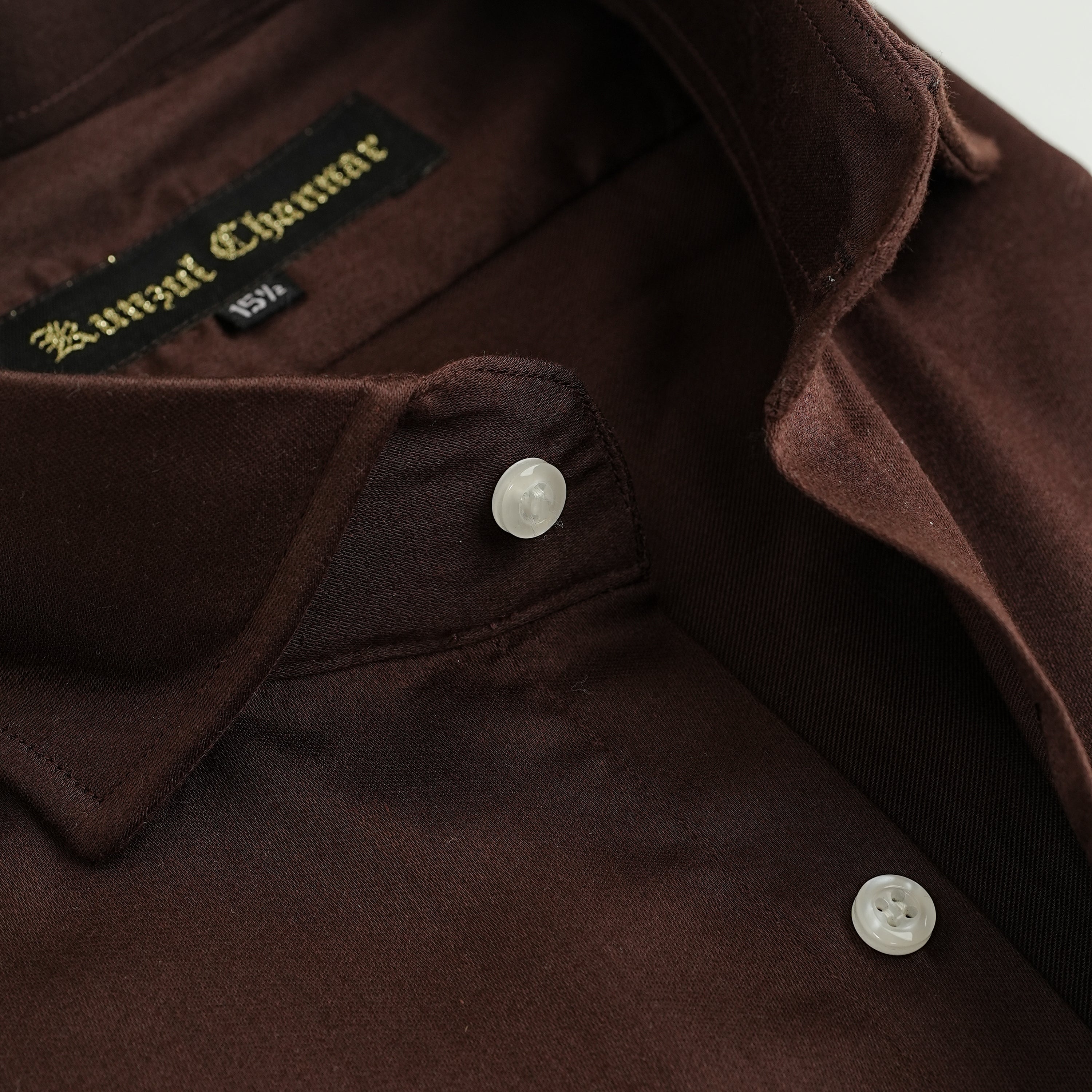 BURGUNDY BROWN COTTON SHIRT
