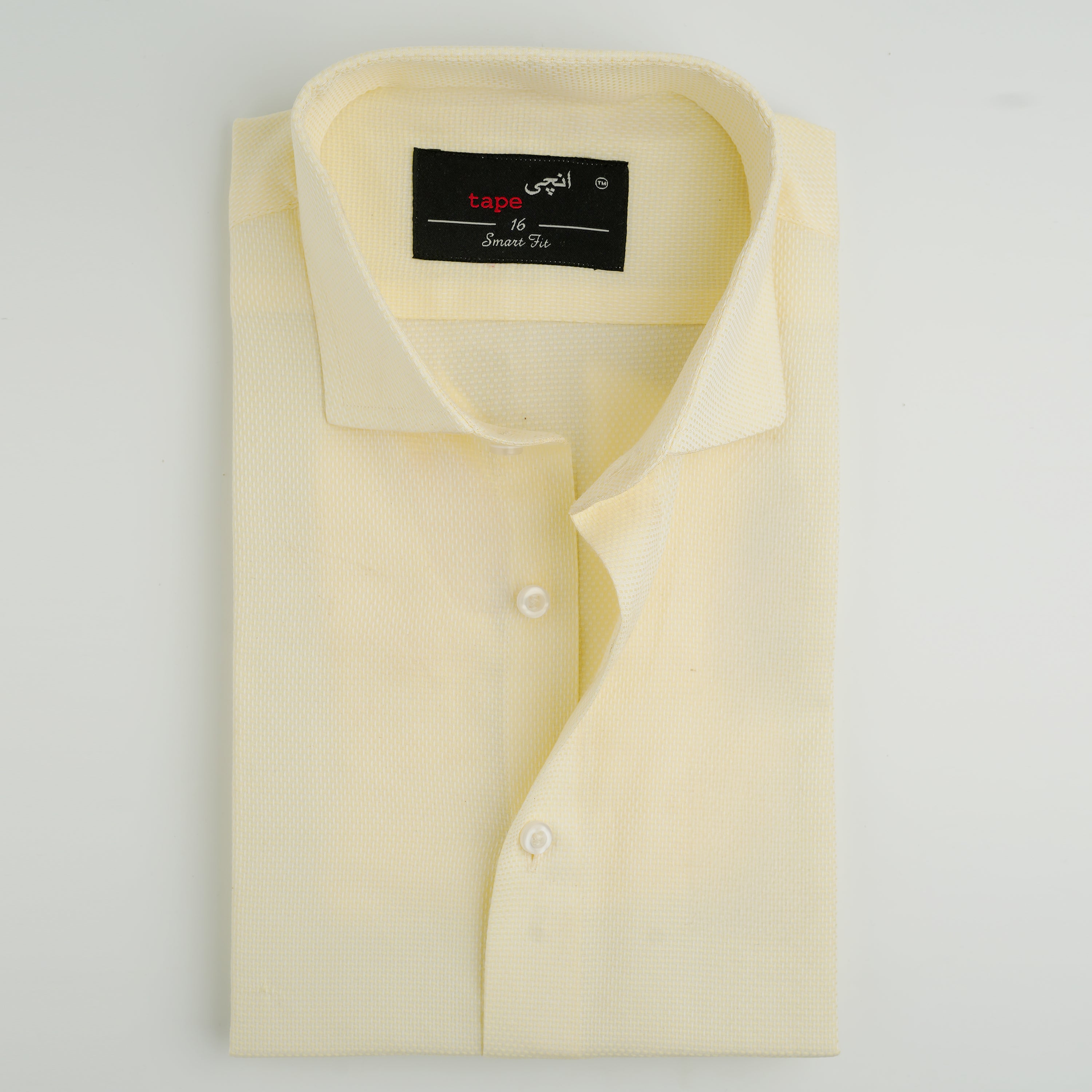 YELLOW TEXTURED SHIRT