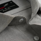 GREY TWILL TEXTURED SHIRT