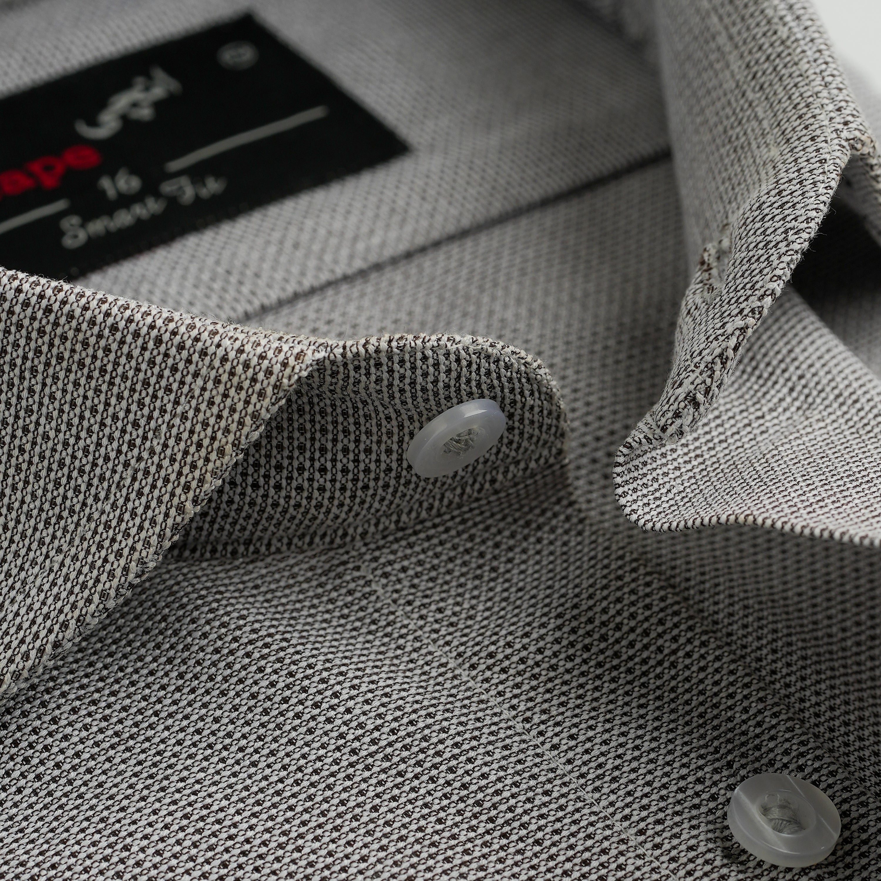 GREY TWILL TEXTURED SHIRT