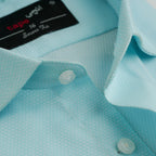 SKY BLUE TEXTURED SHIRT