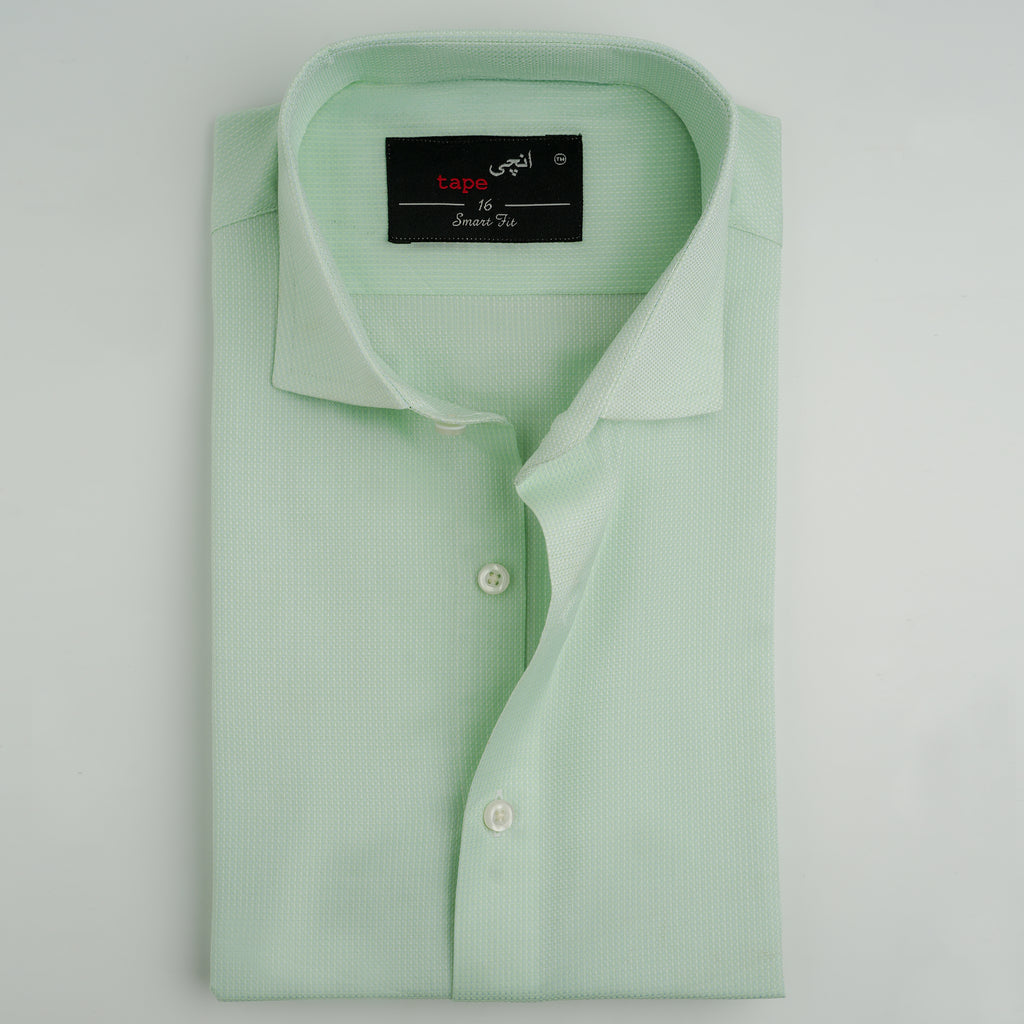 GREEN TEXTURED SHIRT