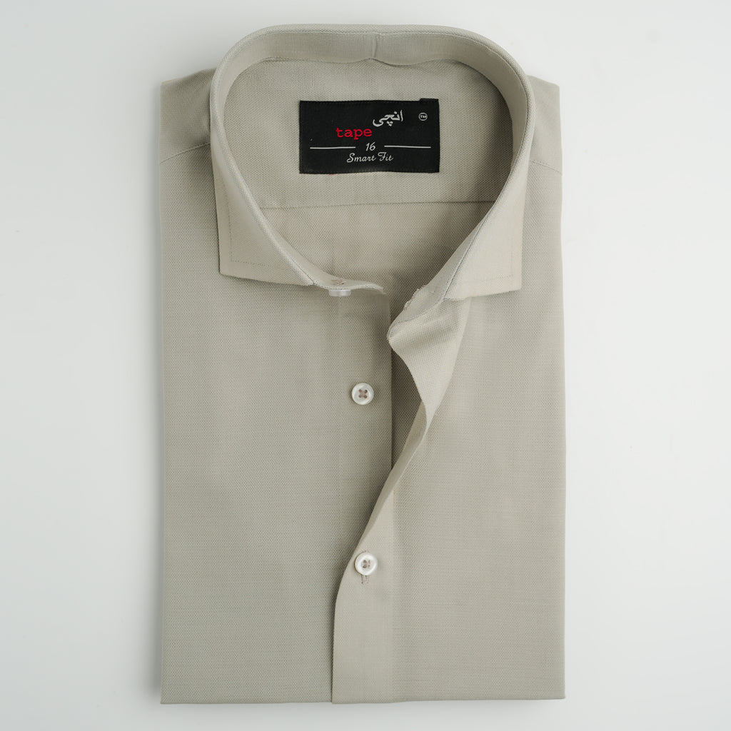 ROCK BEIGE TEXTURED SHIRT