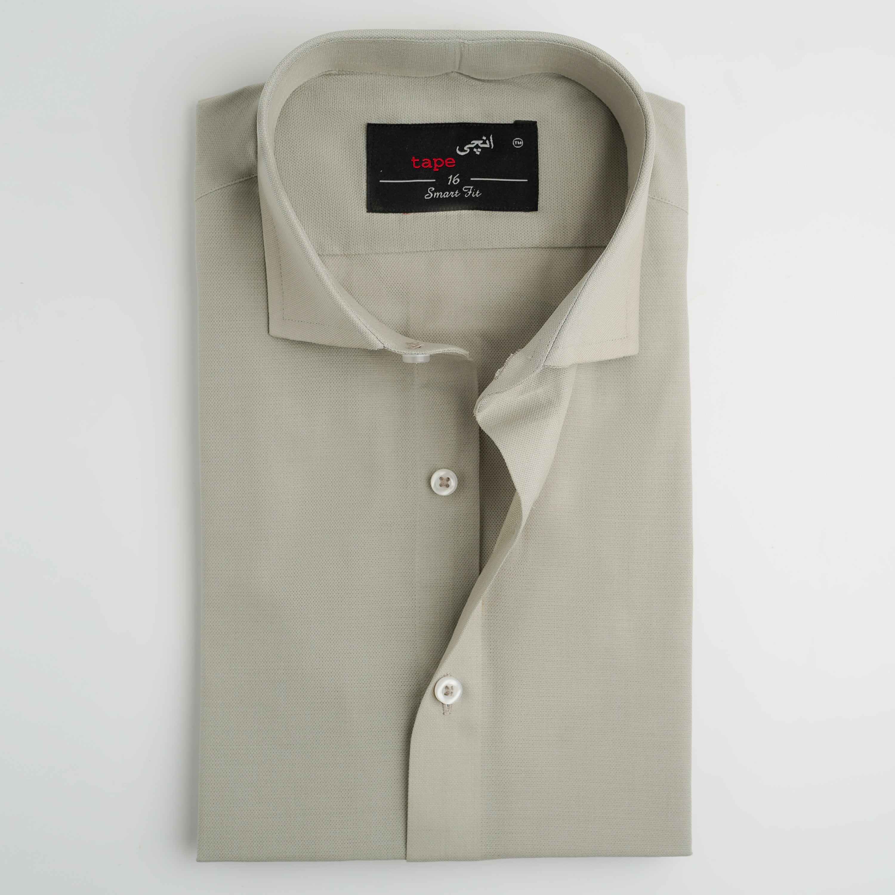 ROCK BEIGE TEXTURED SHIRT