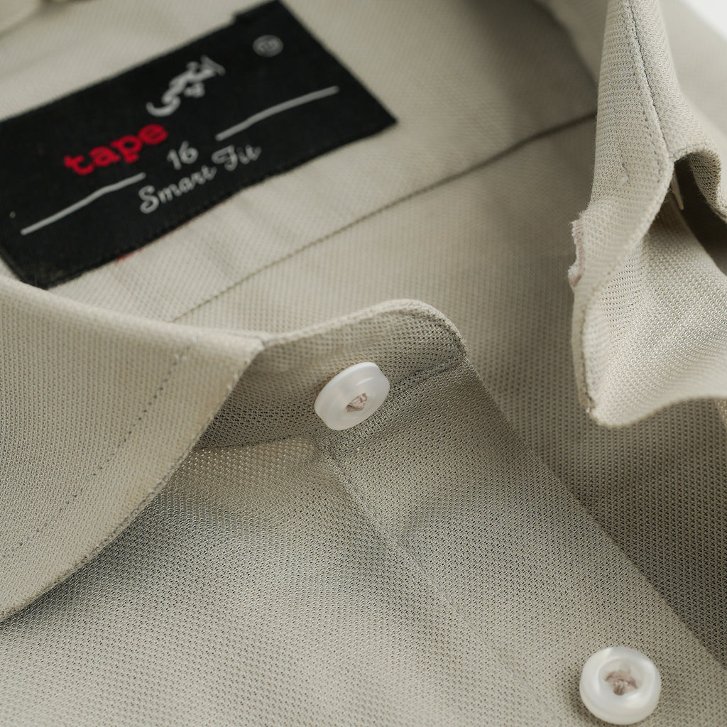 ROCK BEIGE TEXTURED SHIRT