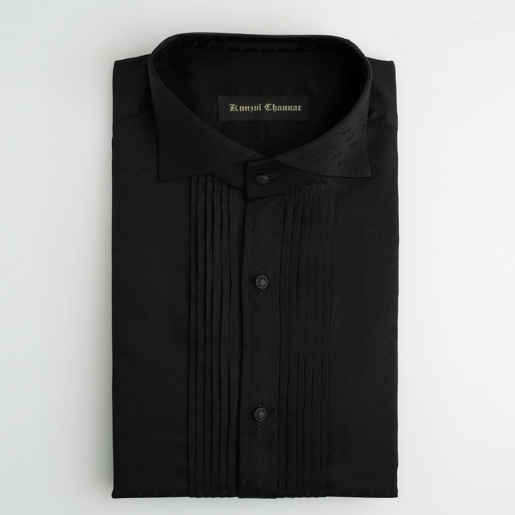 PREMIUM BLACK TUXEDO SHIRT