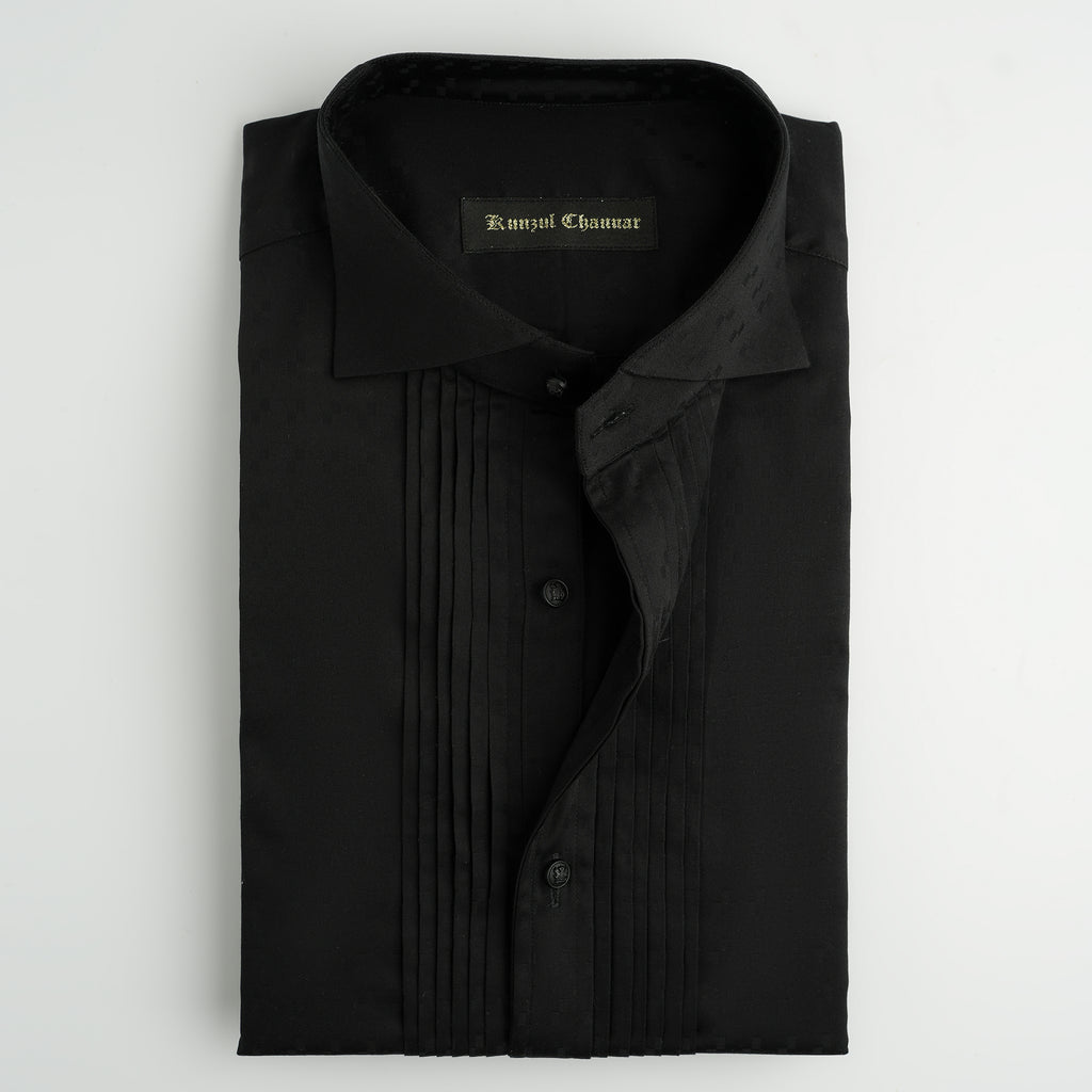 PREMIUM BLACK TUXEDO SHIRT