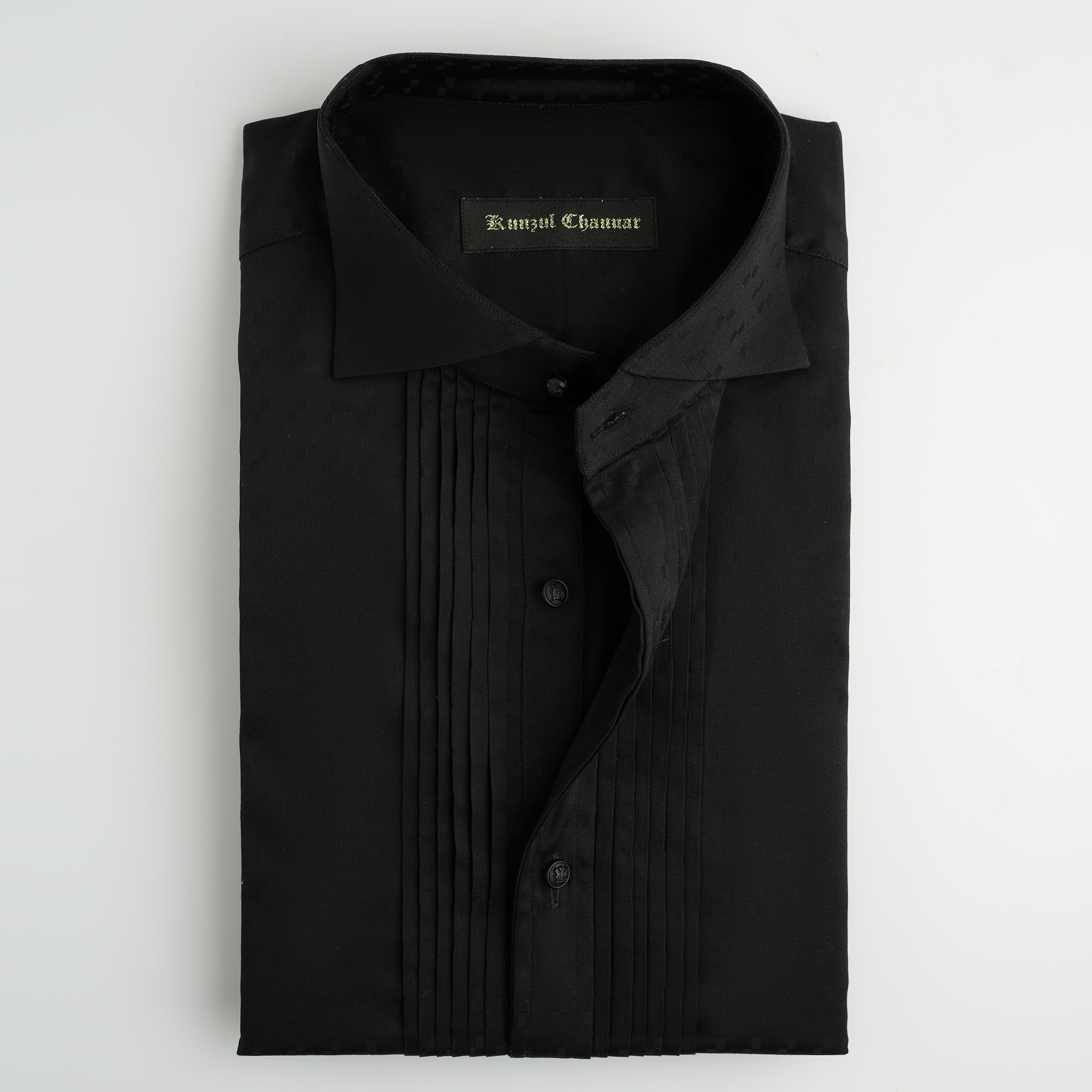 PREMIUM BLACK TUXEDO SHIRT