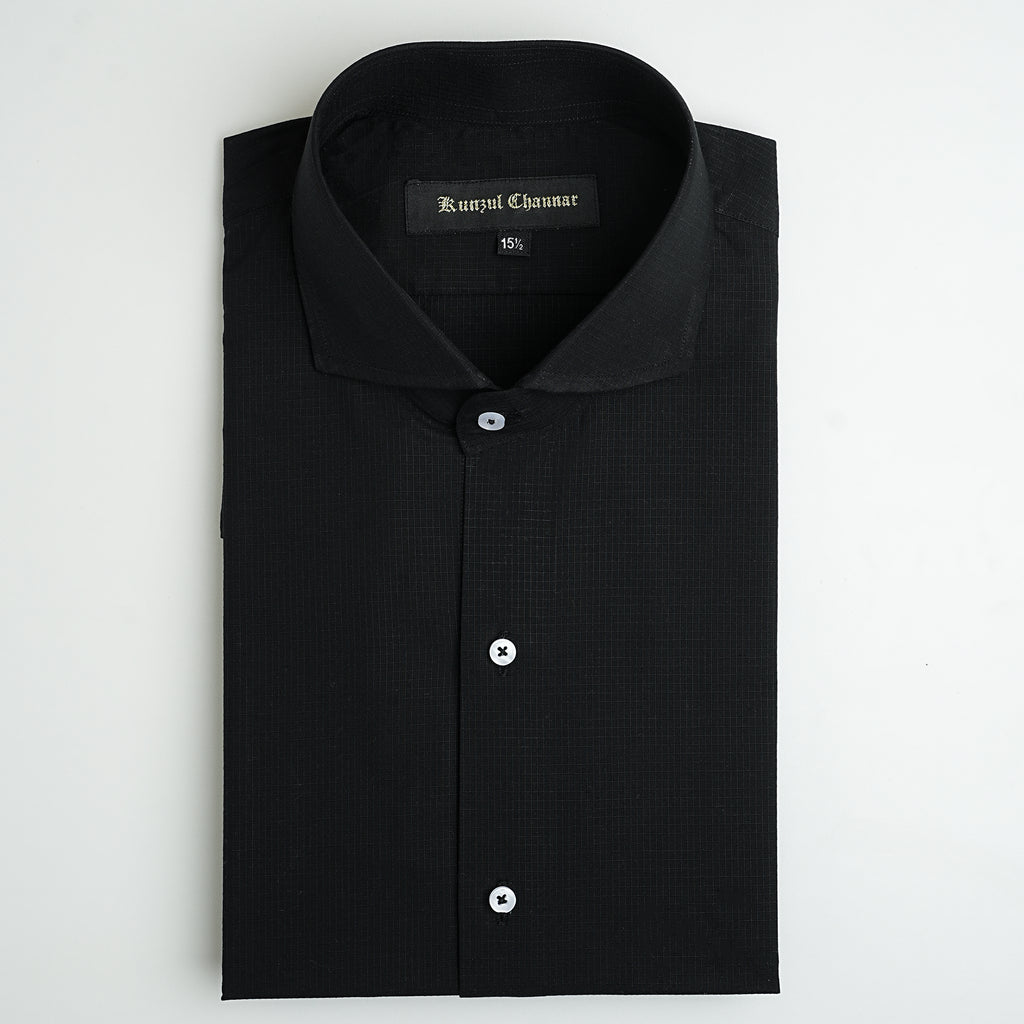 MINI CHECKS BLACK SHIRT