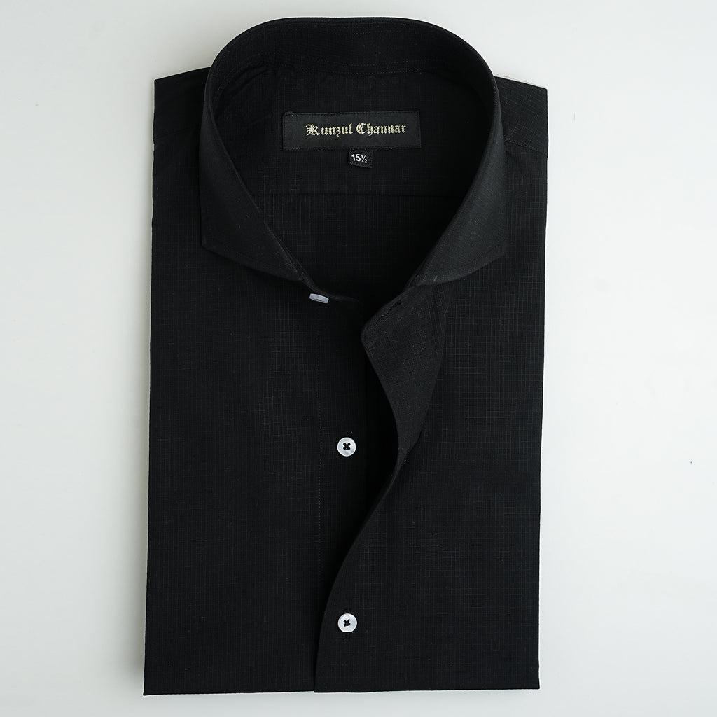MINI CHECKS BLACK SHIRT