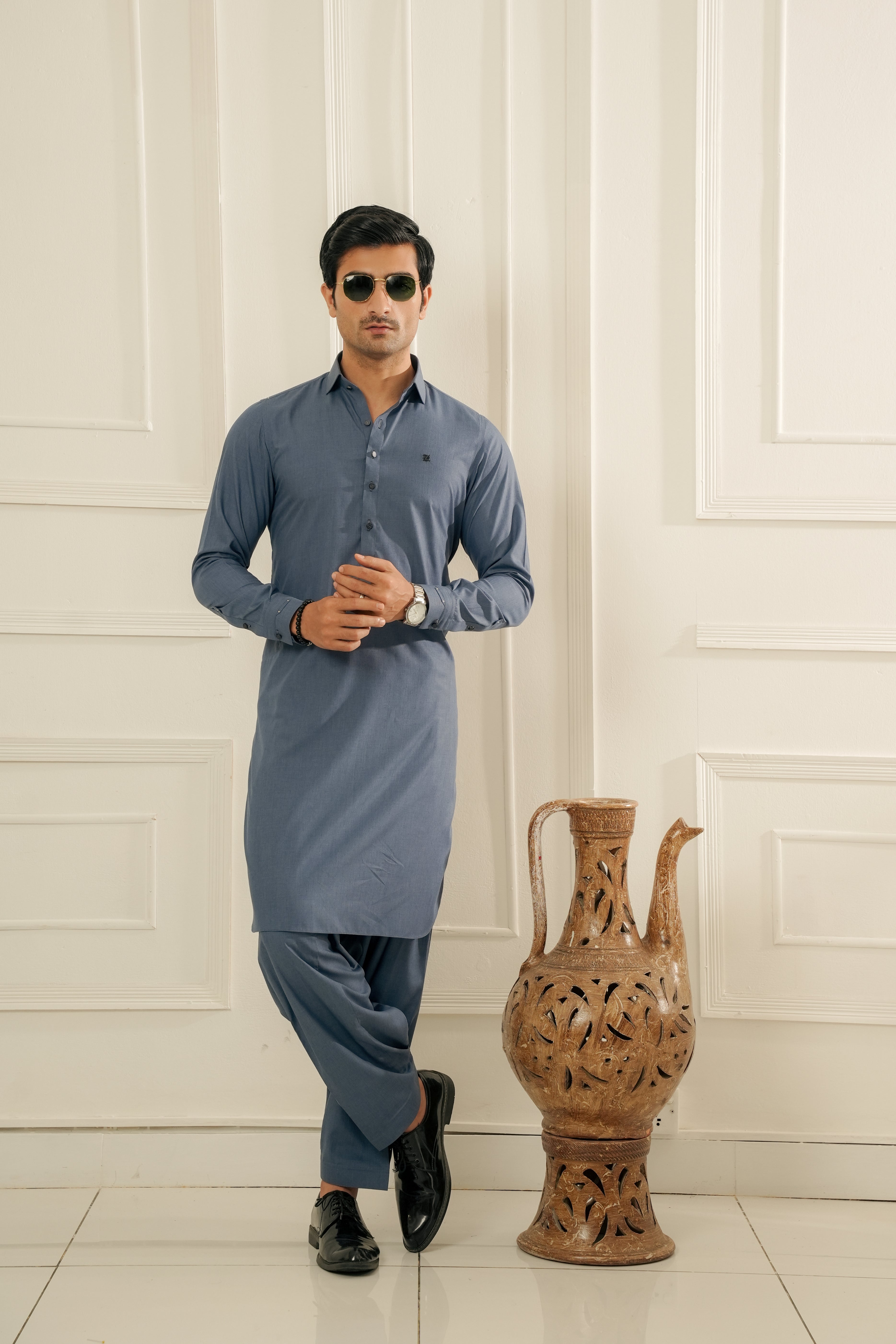 DENIM BLUE SHALWAR KAMEEZ