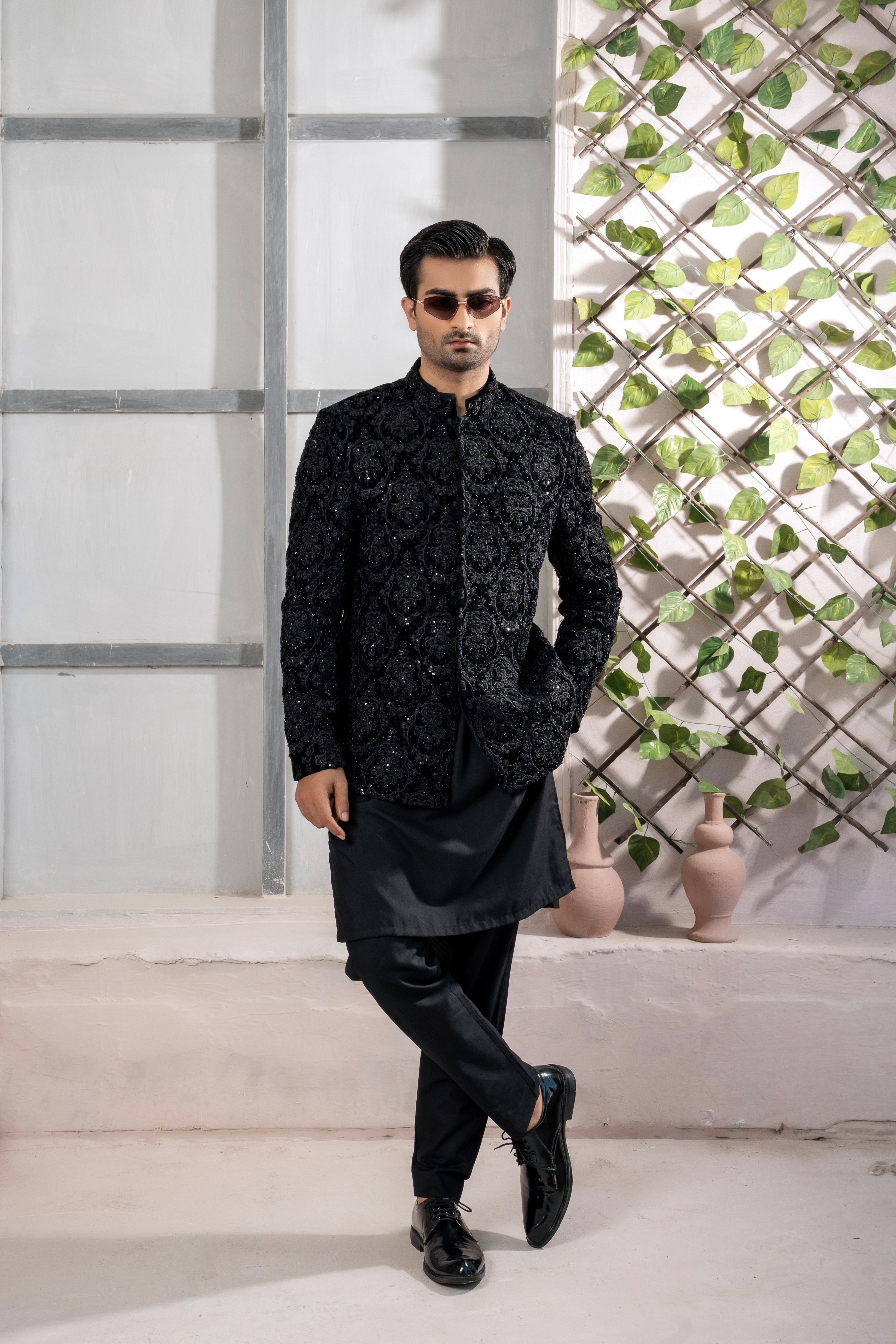 BLACK VELVET PRINCE COAT