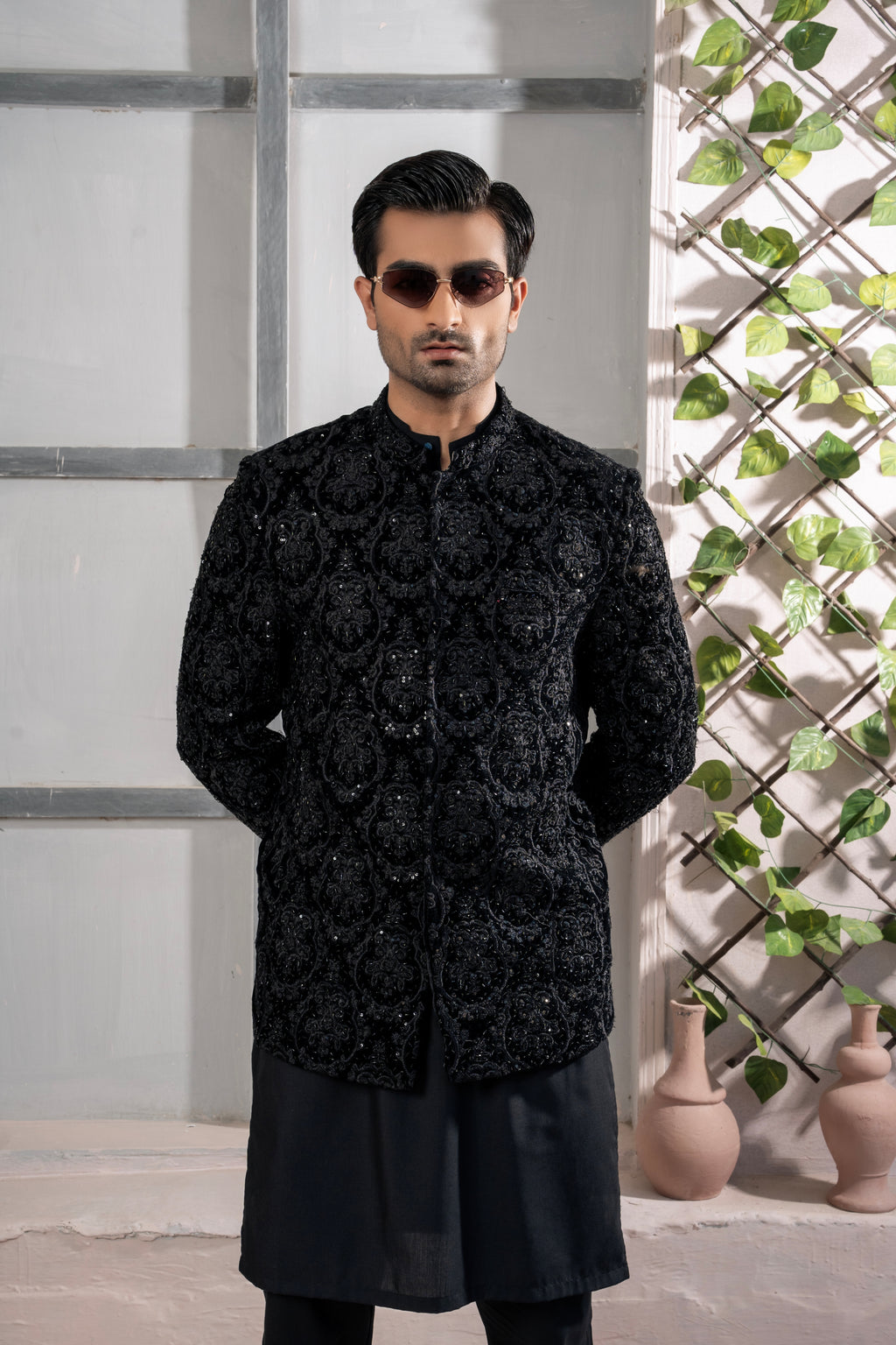 BLACK VELVET PRINCE COAT