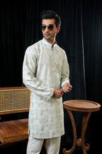 TURQUOISE SEQUIN KURTA TROUSER