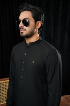 BLACK PREMIUM MANDARIN KURTA TROUSER
