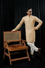 IVORY EMBROIDERED KURTA TROUSER