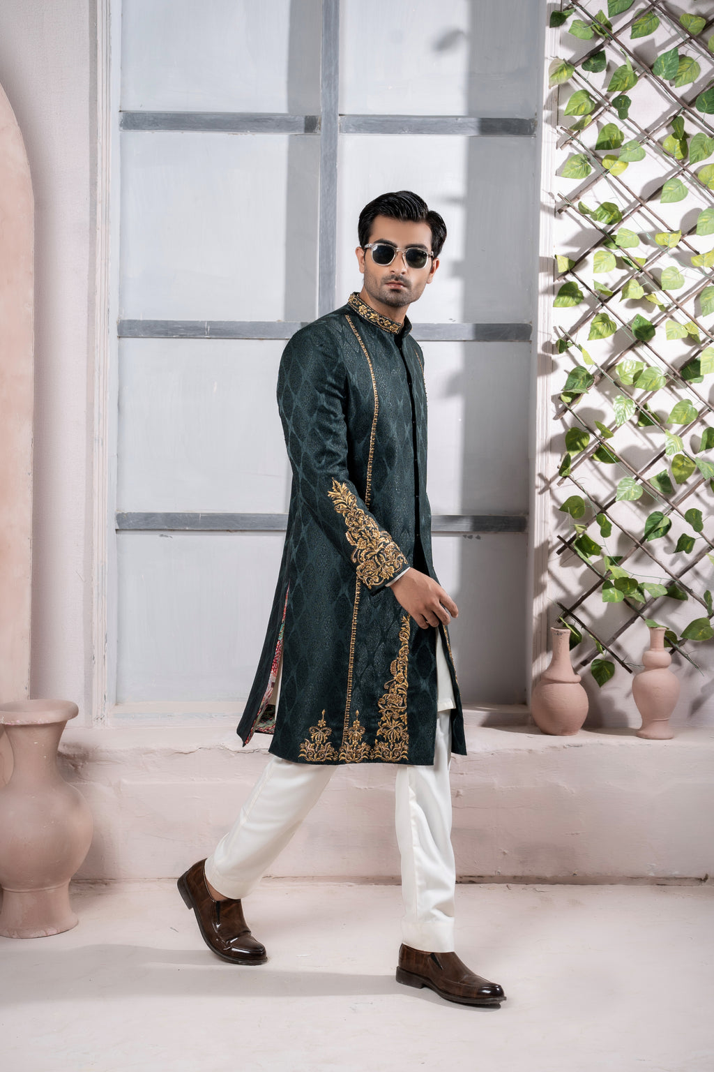 GREEN SHERWANI