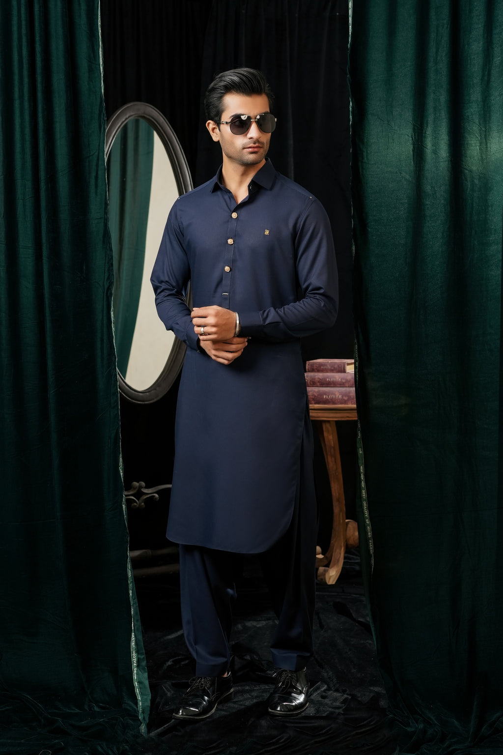 MID-NIGHT BLUE SHALWAR KAMEEZ